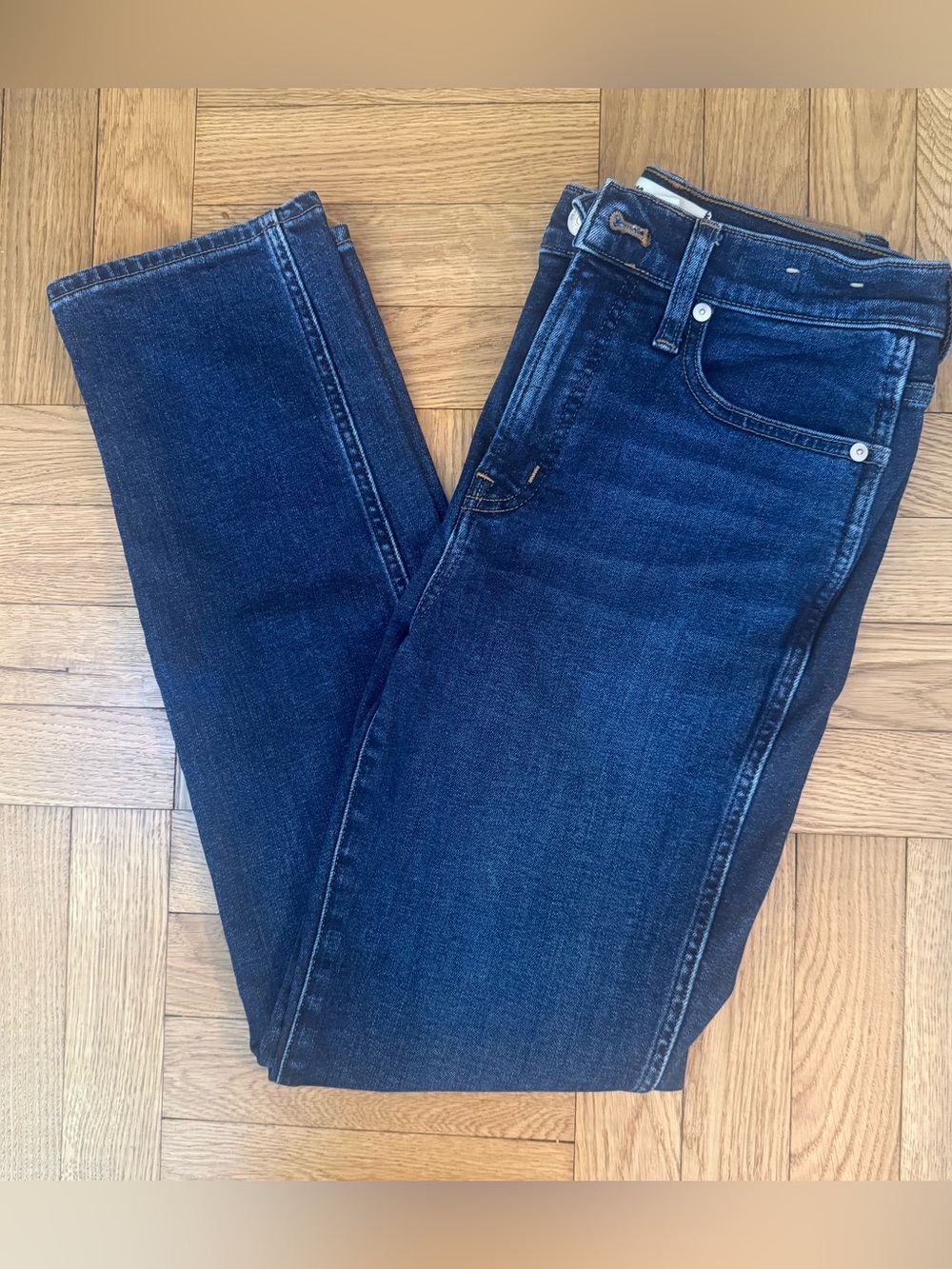 Madewell Dark Wash Jeans Size 26 High Rise Skinny Stretch Denim Classic Blue